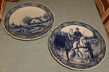 2 extra grote wandborden delfs  beschikbaar voor biedingen