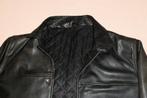 Leder Jas/Vest, 5knoops, maat L, Normale lengte,zwart,30jaar, Kleding | Heren, Kostuums en vesten, Ophalen of Verzenden, Gedragen