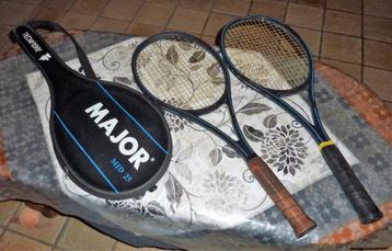 2 raquettes de tennis dont 1 avec housse marque : major beschikbaar voor biedingen