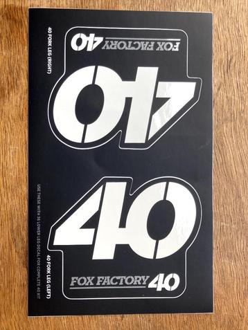 Stickers de fourche FOX 40 beschikbaar voor biedingen