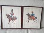 2 mooi militaire litho's met militaire taferelen., Antiek en Kunst, Ophalen of Verzenden