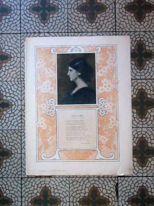 ART NOUVEAU Giraldon / Henner / Brispot lithos gravures 1898, Antiek en Kunst, Kunst | Litho's en Zeefdrukken, Ophalen of Verzenden