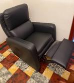 Relax zetel, zwart simili leder, nooit gebruikt, Huis en Inrichting, Eenpersoons, Nieuw, Ophalen of Verzenden, Minder dan 150 cm