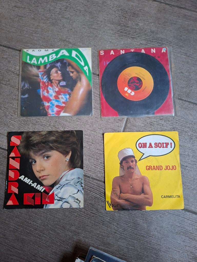Lot de 4 45t Jojo Sandra Kim Lambada.., Cd's en Dvd's, Vinyl Singles, Ophalen of Verzenden