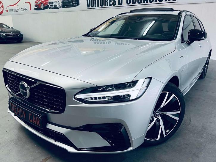 Volvo V90 2.0 T6 AWD PHEV R-Design+HUD+PANO+CARNET+GARANTIE, Auto's, Volvo, Bedrijf, Te koop, V90, 360° camera, 4x4, ABS, Achteruitrijcamera