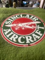 Emaille bord Sinclair aircraft, Verzamelen, Merken en Reclamevoorwerpen, Reclamebord, Gebruikt, Ophalen of Verzenden