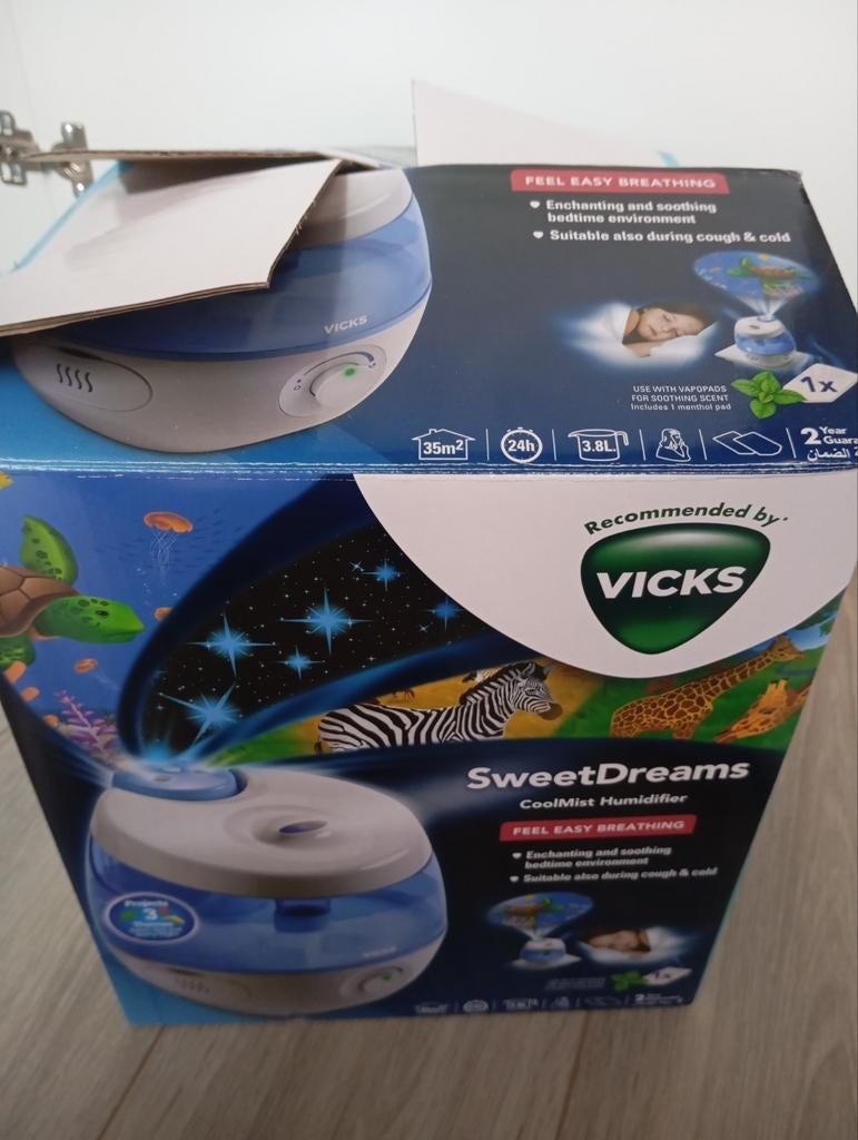 Vikcs verstuiver met projector, Ophalen