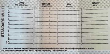 GEZOCHT Railpass standaard multi NMBS