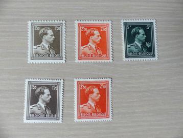 1956 :  Koning Leopold III - "Open Kraag" 1005/07 en 845/46 beschikbaar voor biedingen