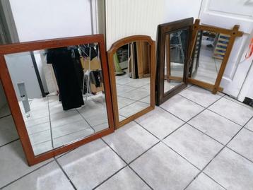 Miroirs anciens simples en bois à poser ou accrocher