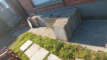 betontegels 49,5x49,5cm ca 50m2, Tuin en Terras, Tegels en Klinkers, Ophalen, Gebruikt