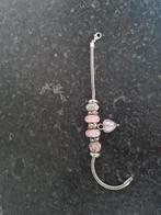 Zilveren bedelarmband 7 bedels, 2 stoppen, Bijoux, Sacs & Beauté, Bracelets à breloques, Autres marques, Enlèvement ou Envoi, 4 bracelets à breloques ou plus