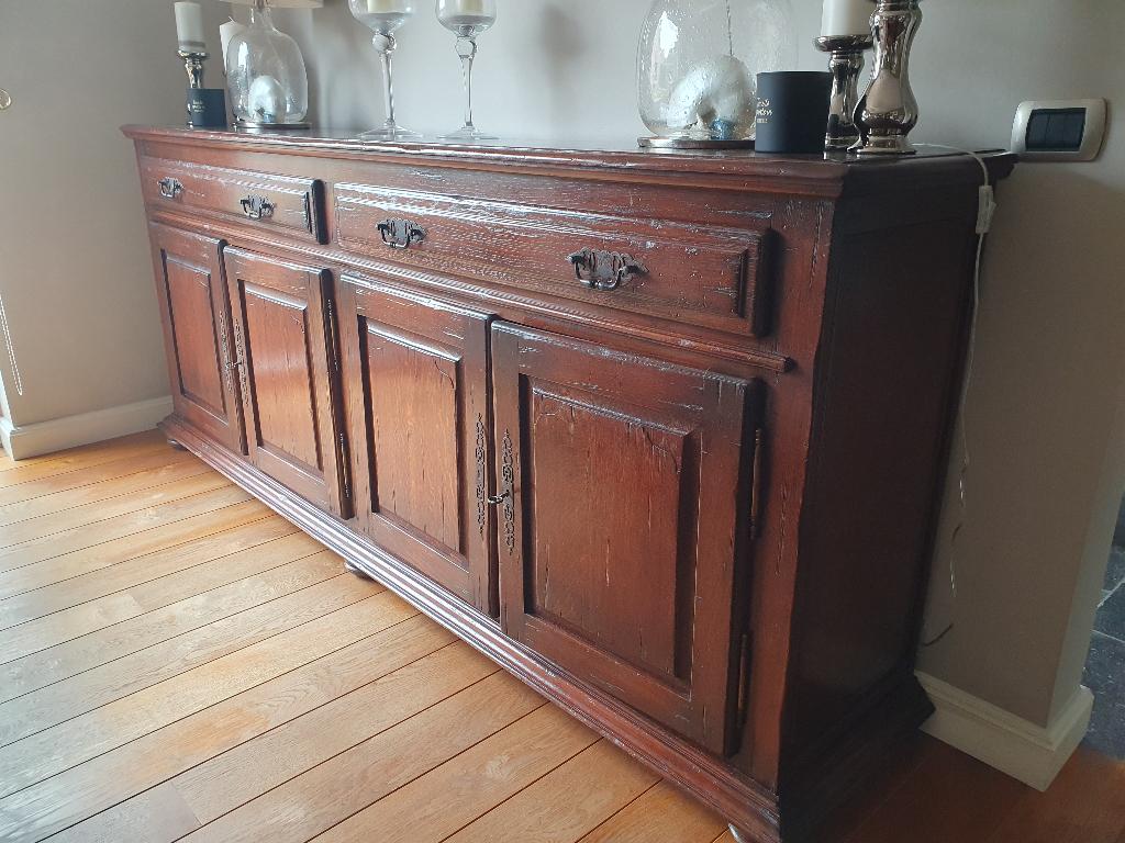 Eiken dressoir, Ophalen, Gebruikt, 150 tot 200 cm, Eikenhout