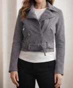 Veste suédine grise, Enlèvement ou Envoi, Comme neuf, Taille 36 (S), Gris