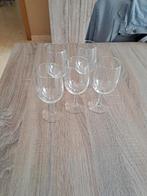 5 wijnglazen, Huis en Inrichting, Ophalen of Verzenden, Zo goed als nieuw, Glas, Glas of Glazen