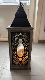 Grote staander met bol verlichting, Neuf, Brun, Enlèvement, Bois