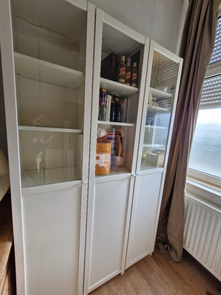 Kast (vitrinekast), Huis en Inrichting, Kasten | Kleerkasten, Ophalen, Met plank(en), Gebruikt, 100 tot 150 cm