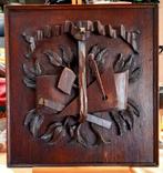 Zeldzaam sculptuur in hout van de vrijmetselaars.  Uniek..., Antiek en Kunst, Ophalen