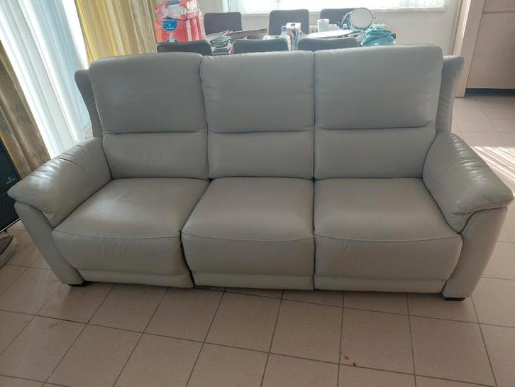 relax zetel 3 pers, Huis en Inrichting, Zetels | Zetels, Gebruikt, Rechte bank, Driepersoons, 150 tot 200 cm, 75 tot 100 cm, Leer