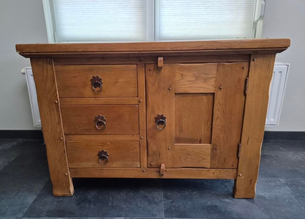 Mooie compleet robuust eikenhouten meubelset, Ophalen