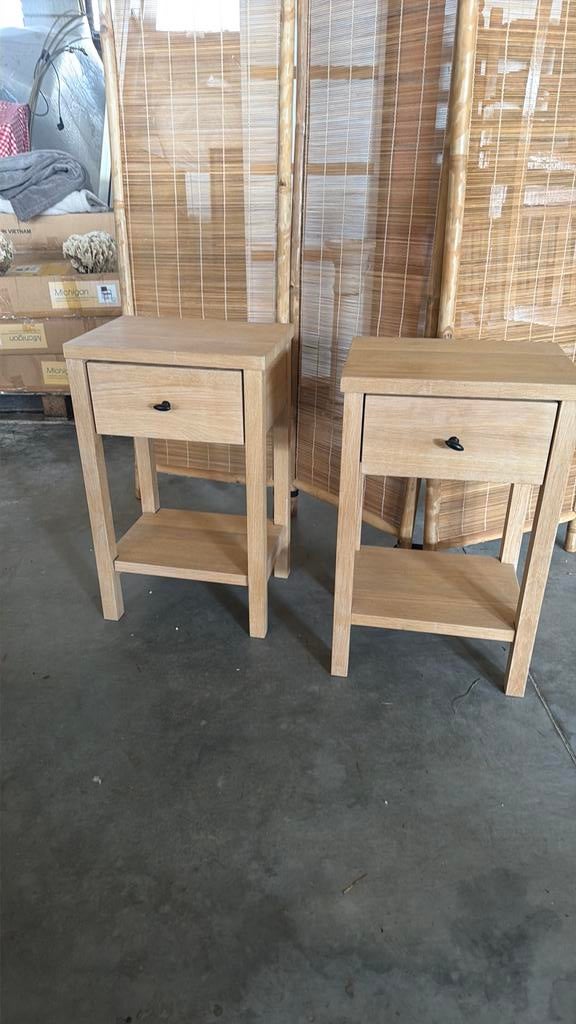 Nachtkastjes eiken hout, Ophalen, Zo goed als nieuw, Hout