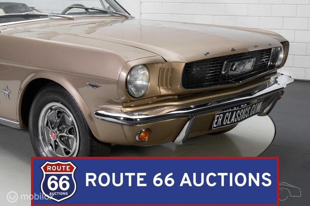 Ford Mustang Cabriolet | 1966 | Route 66 Auctions, Zwart, Bedrijf, Handgeschakeld, Overige carrosserie