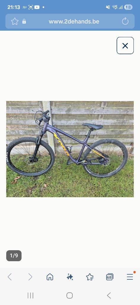 Fiets kona maat L, Enlèvement, Comme neuf