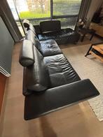 Zwart lederen salon, Ophalen, Gebruikt, Leer, Modern, design