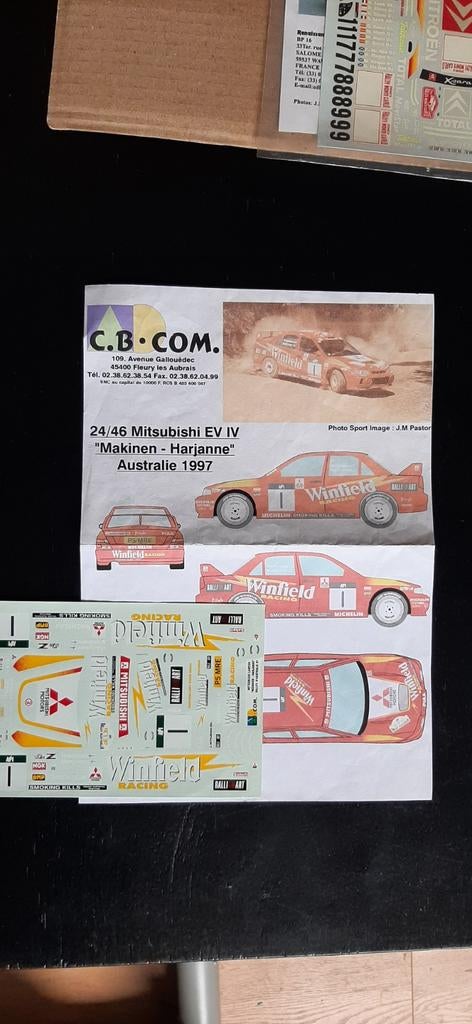 Autocollants Mitsubishi Evo 4 Winfield Australie 1997, Enlèvement ou Envoi