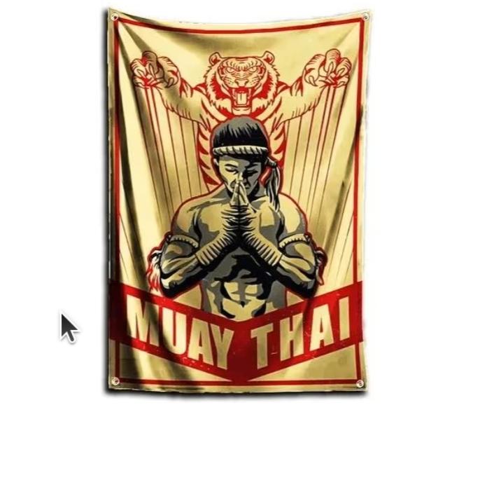 Grote vlaggen Muay Thai (150x90cm), Ophalen of Verzenden, Nieuw