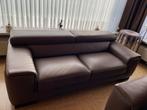 Echt lederen salon bruin nieuwstaat, Huis en Inrichting, Ophalen, Zo goed als nieuw, Leer