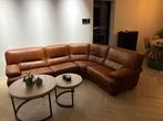 Leren zetel bruin, Maison & Meubles, Canapés | Salons, Enlèvement, Utilisé, Banc d'angle, Cuir