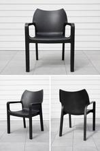 19x Stapelbare kantine-horeca stoelen in/outdoor armleuning, Ophalen of Verzenden, Zo goed als nieuw, Kunststof, Stapelbaar