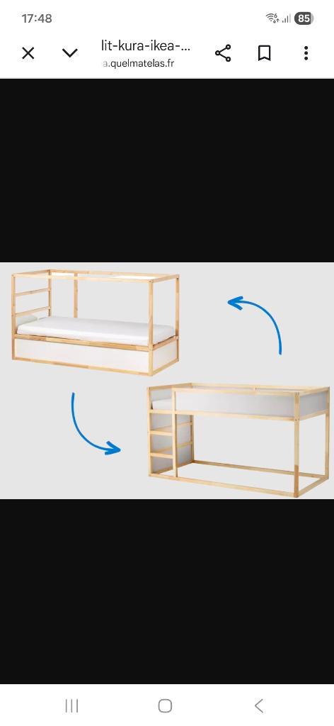 Lit enfant Ikéa Kura, Enfants & Bébés, Chambre d'enfant | Lits superposés & Lits mezzanines, Utilisé, Lit mi-hauteur mezzanine