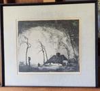 Dirk Baksteen | StormKempen 5e staat, 1930 | Litho jaren '60, Antiek en Kunst, Kunst | Etsen en Gravures, Ophalen, 1950 - 1999