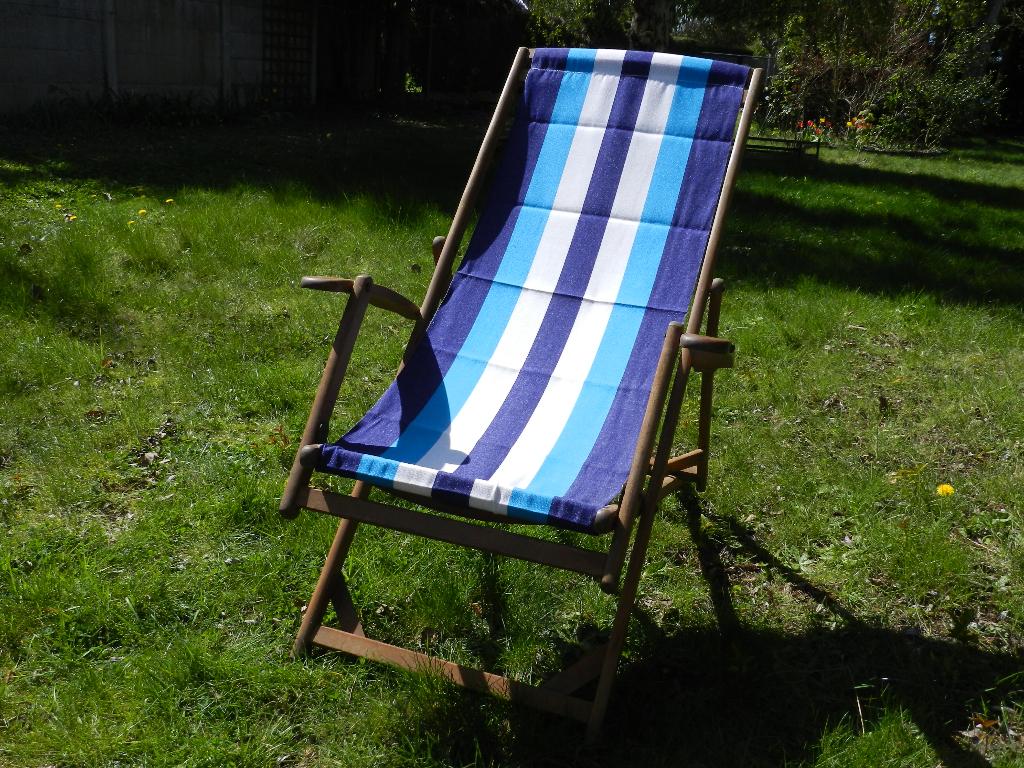 Chaise longue – Transat. Vintage, Enlèvement, Utilisé, Bois, Pliant