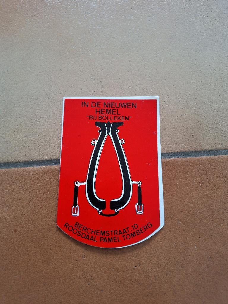 Sticker cafe In de nieuwen hemel, Ophalen of Verzenden