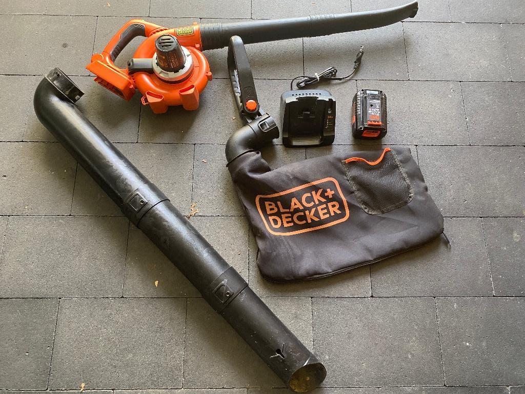 Black & Decker 36v bladblazer/bladzuiger, Tuin en Terras, Gebruikt, Met opvangzak, Ophalen of Verzenden, Black & Decker