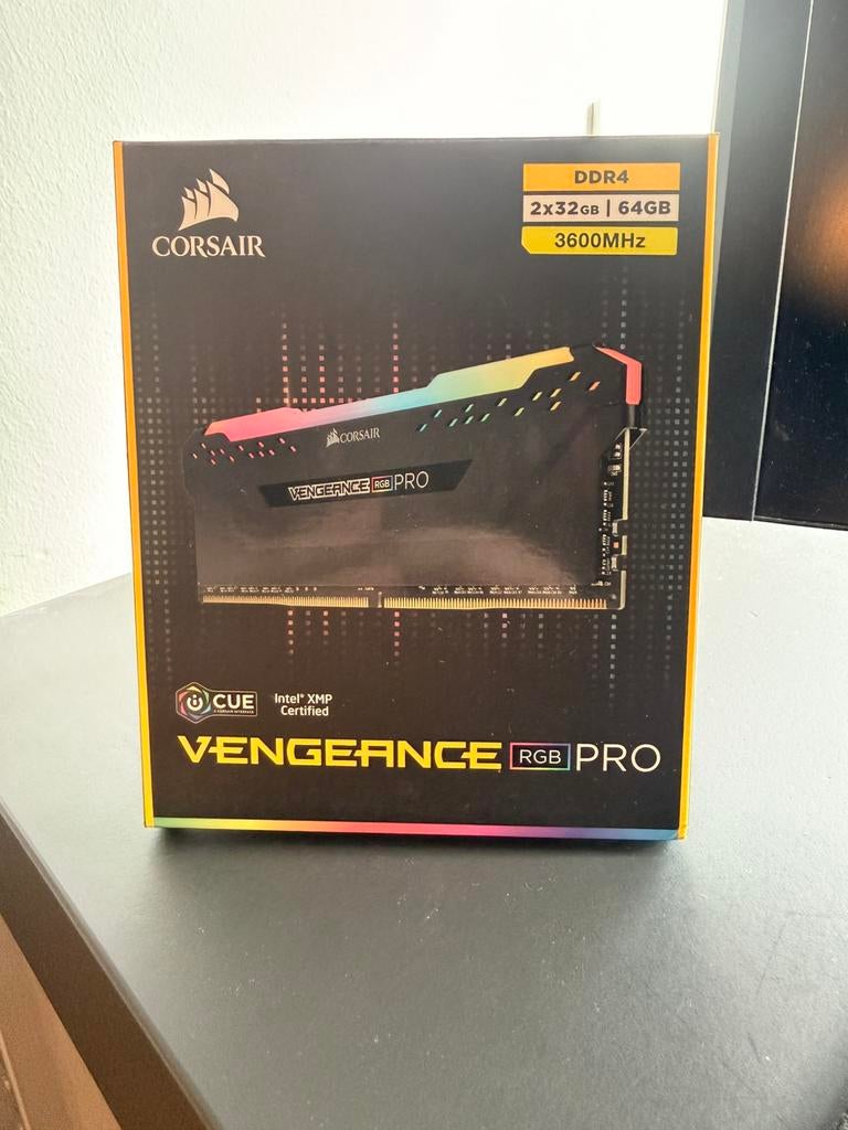 Corsair 64gb 3600mhz Ram geheugen, DDR4, Ophalen of Verzenden, Zo goed als nieuw, Desktop