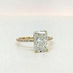 NIEUWE!! Geelgouden ring14 kt met lab-grown hoofddiamant, Ophalen, Nieuw