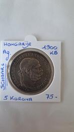 Hongarije 5 korona 1900 AG MOOI SCHAARS !!, Ophalen of Verzenden, Hongarije