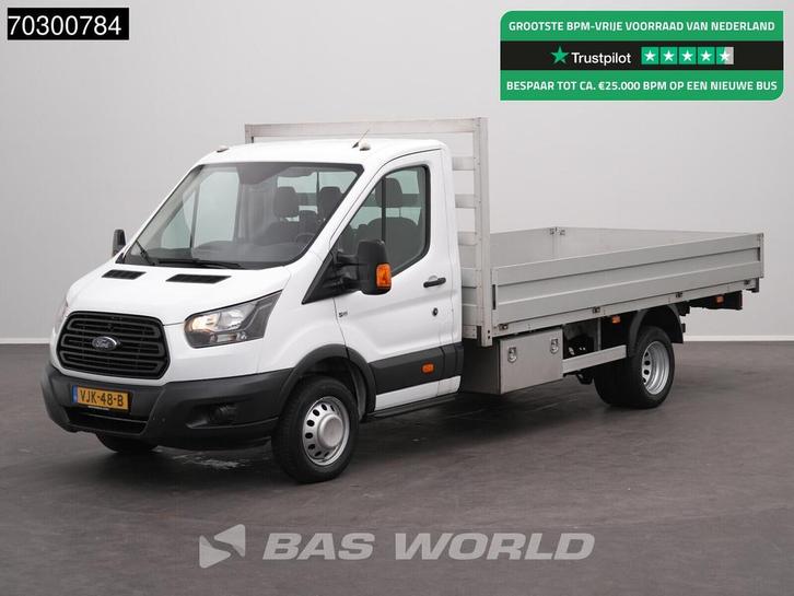 Ford Transit 130pk Dubbellucht 421cm Open Laadbaak Trekhaak, Auto's, Bestelwagens en Lichte vracht, Bedrijf, Te koop, Airconditioning