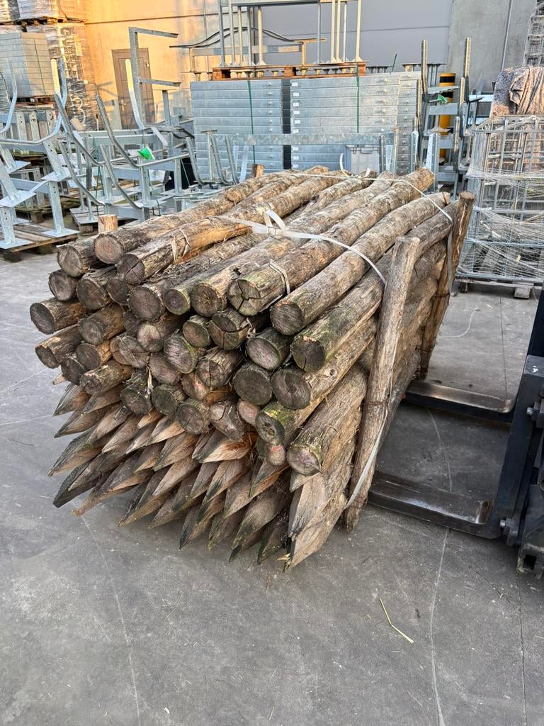 Hardhout tuinpalen in acacia 2m, Jardin & Terrasse, Poteaux, Poutres & Planches, Poteaux, Bois dur, Enlèvement