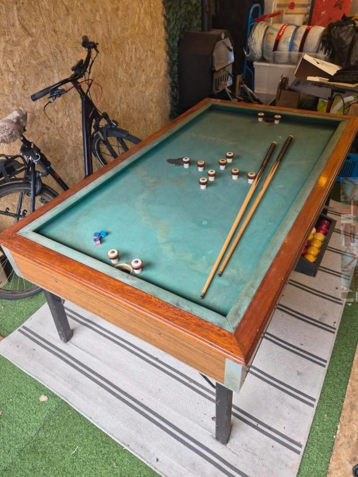 GERESERVEERD - Authentieke Toppenbiljart, Sport en Fitness, Biljarten en Poolen, Gebruikt, Biljarttafel, Ophalen