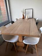 vintage eiken houten eettafel 89x200, Huis en Inrichting, Tafels | Eettafels, Ophalen, Gebruikt, Eikenhout, 50 tot 100 cm