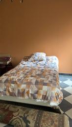 Bed box ergosleep B 120 L 200. Kunstleder Crush wit, Ophalen, Zo goed als nieuw, Wit, Verstelbaar