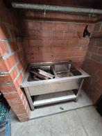 Inox spoeltafel met 2 bakken – Professionele horeca, Ophalen, Gebruikt, Inox Meubilair