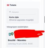 Marokko vs Brazil WK ticket