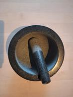 Mortier en stamper, Ophalen