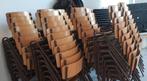 Chaises vintage en bois, Chaises d'école, de bureau, Comme neuf, Brun, Enlèvement